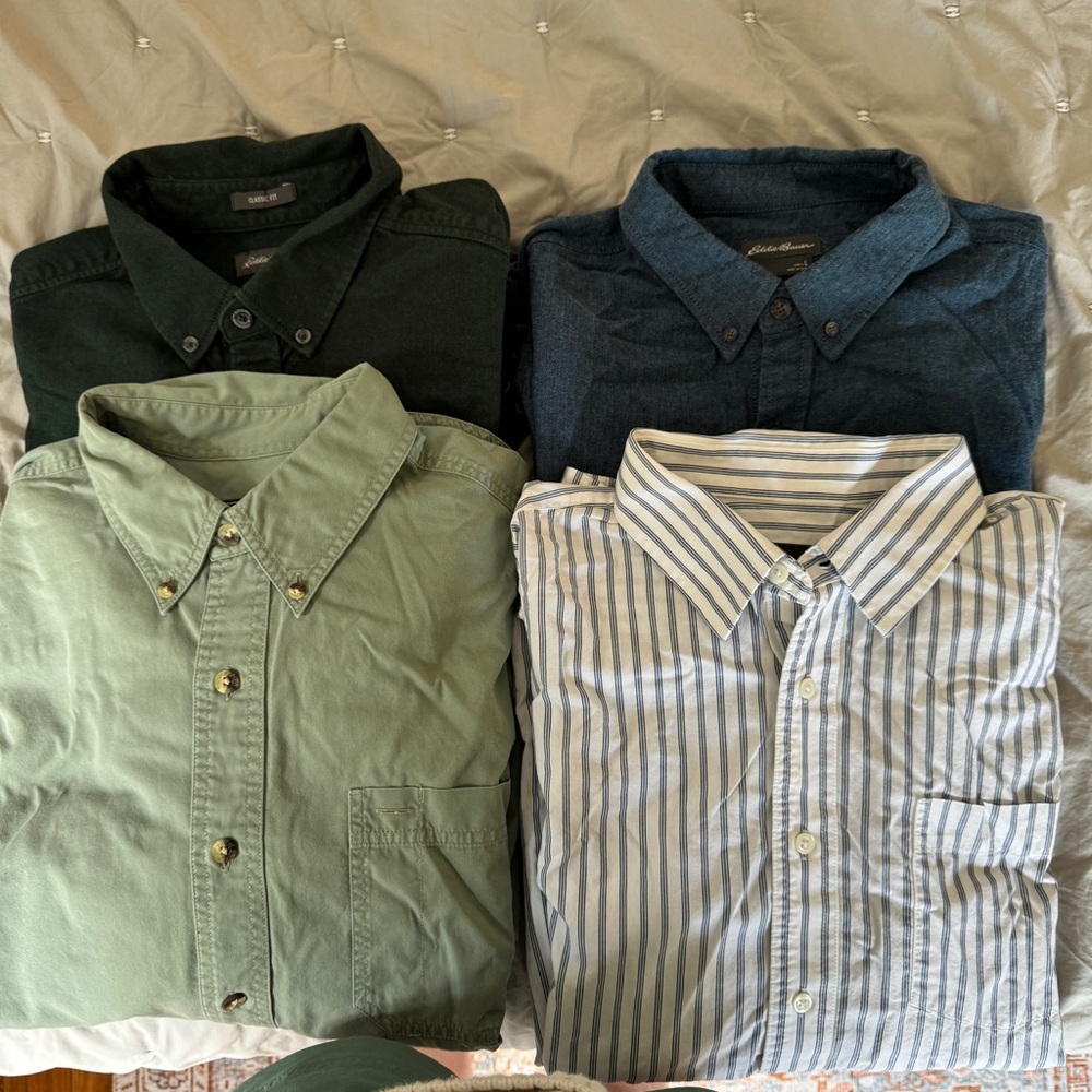 Eddie Bauer Lot of 4 Dress Shirts